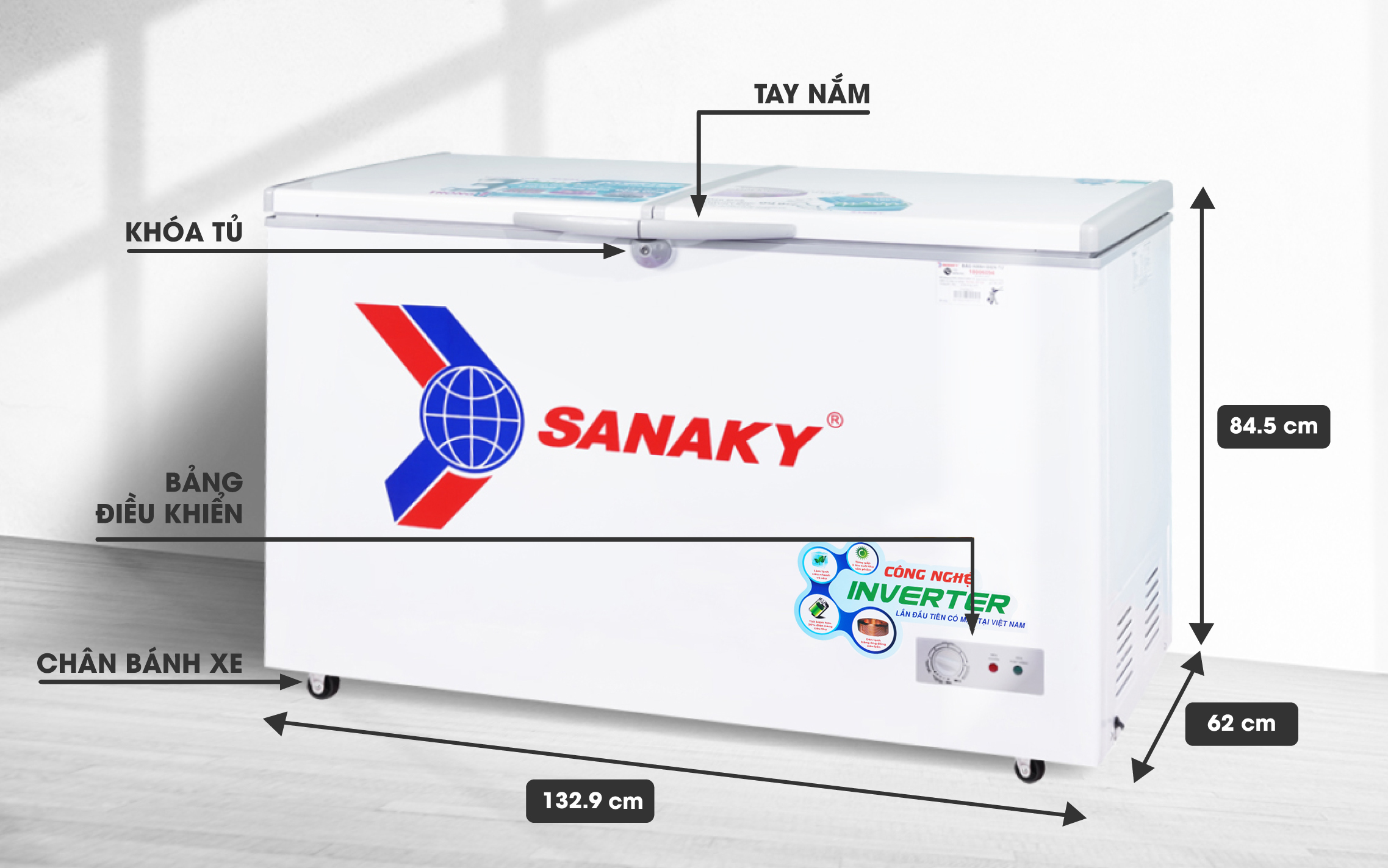 Tủ đông Inverter Sanaky VH-4099A3 400 lít