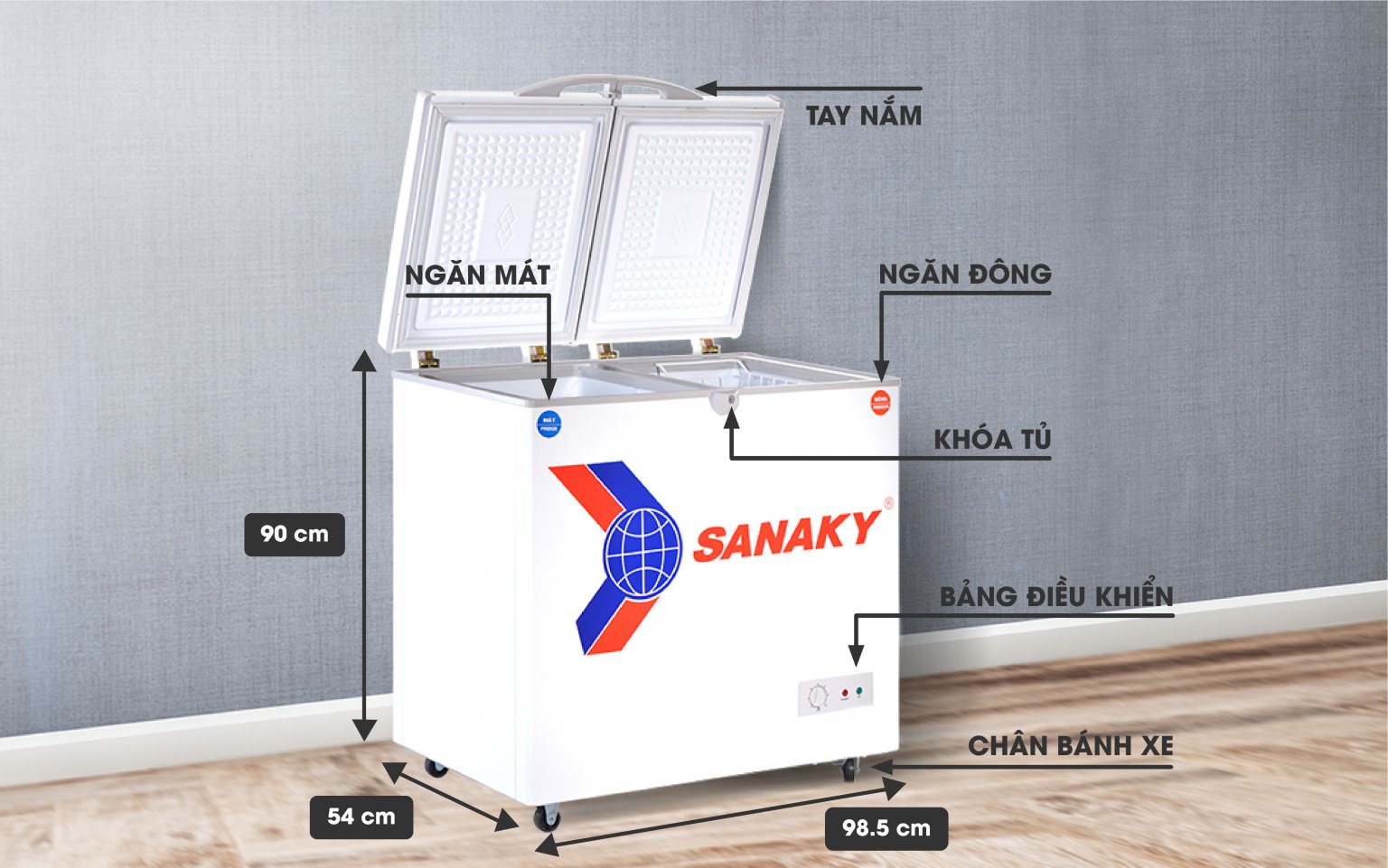 Tủ đông Sanaky VH-255W2 250 lít