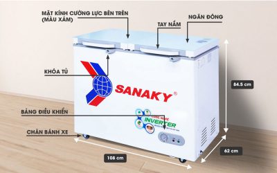 Thông số kỹ thuật tủ đông ngăn đông mềm sanaky vh-2899a4kd